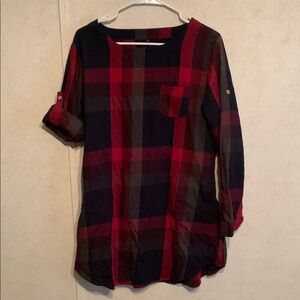 Plaid Long Sleeve Dress